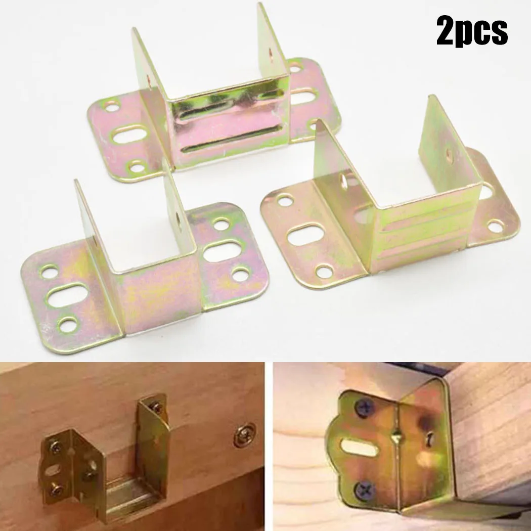 Furniture Hardware Connectors - 2 szt. Metalowy wspornik łóżka w