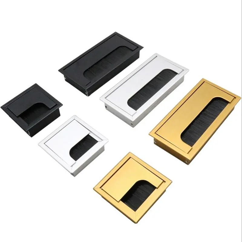 Furniture Hardware Outlet - Aluminiowe prostokątne biurko przelotki kablowe osłona